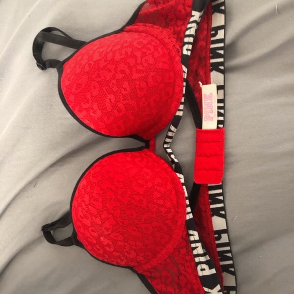 Red lace wear everywhere push up VS bra